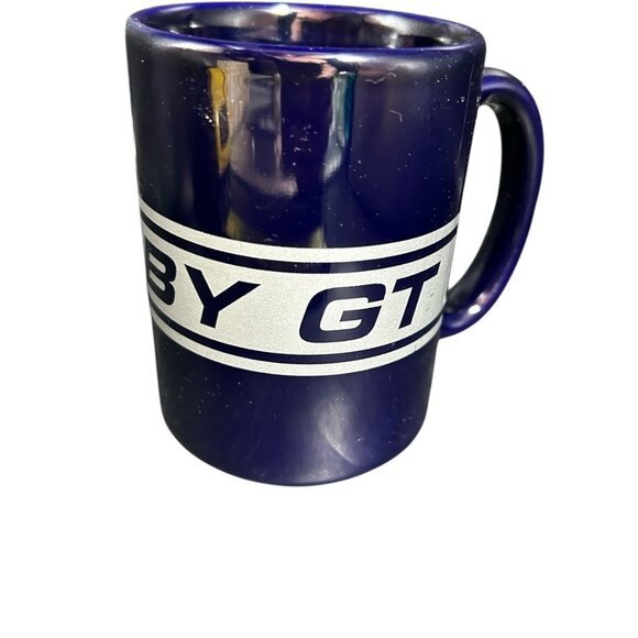 Vintage Shelby GT Ford Blue w Silver Coffee Mug 12 oz Ceramic - Picture 2 of 9